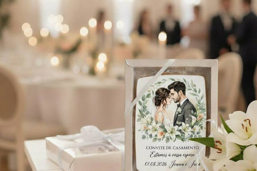 Bolacha Convite de Casamento