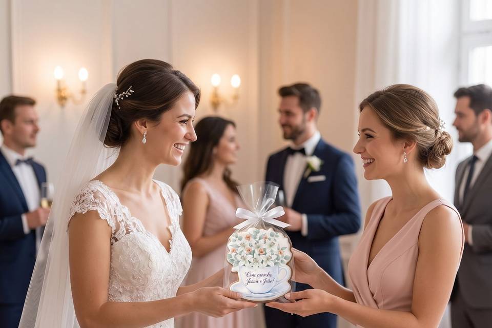 Bolacha lembrança de Casamento