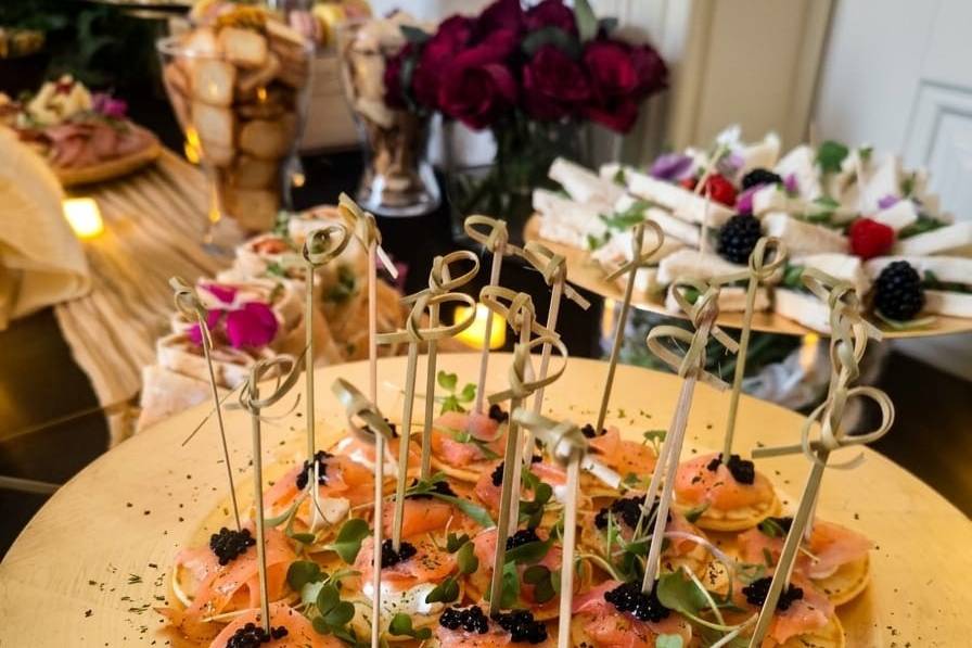 Blinis de Salmão/Queijo Creme