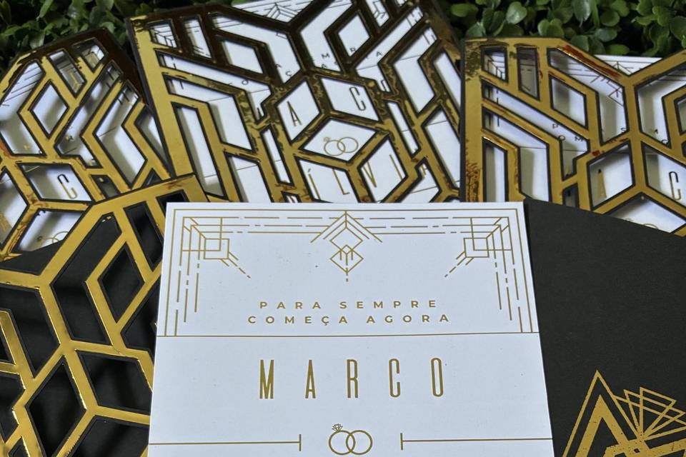 Convite estilo Art Déco