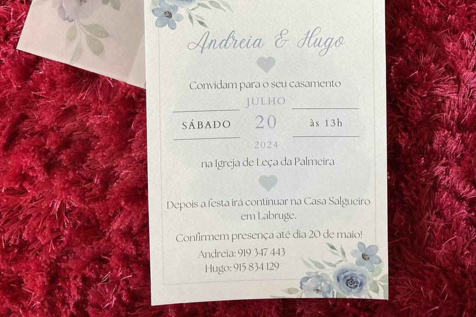 Convite Casamento - floral