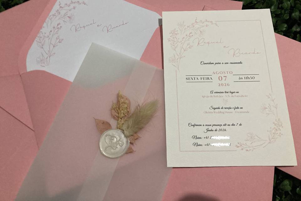 Convite c/ envelope