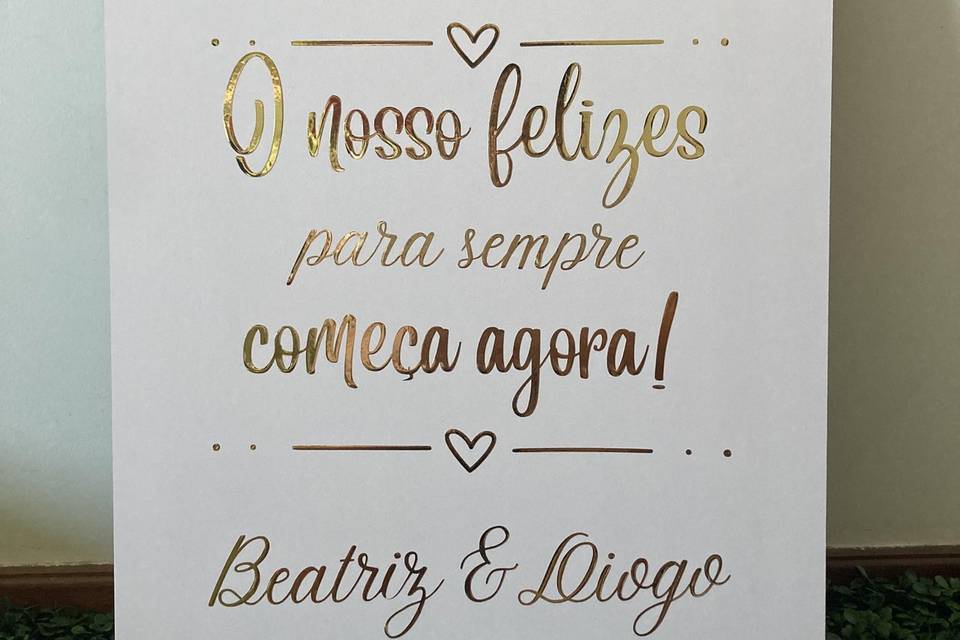 Placa de Boas-Vindas