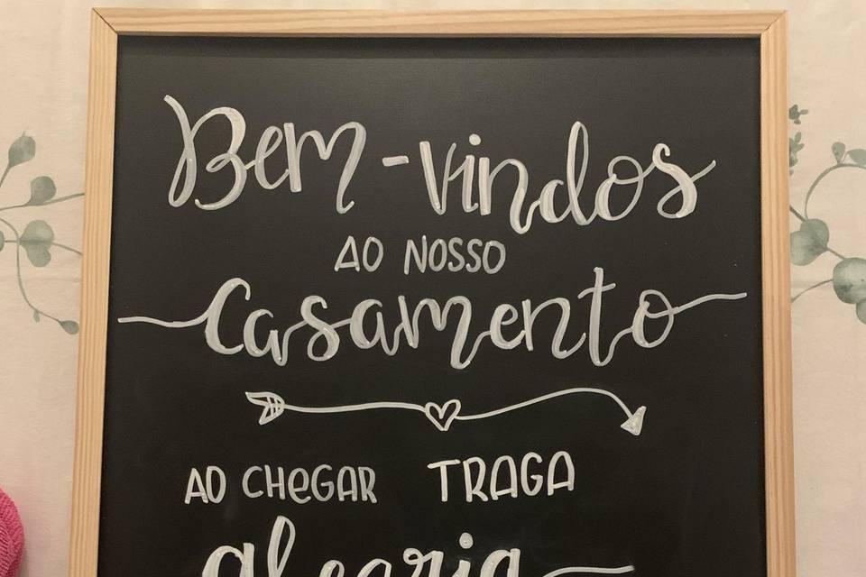 Placas de boas-vindas