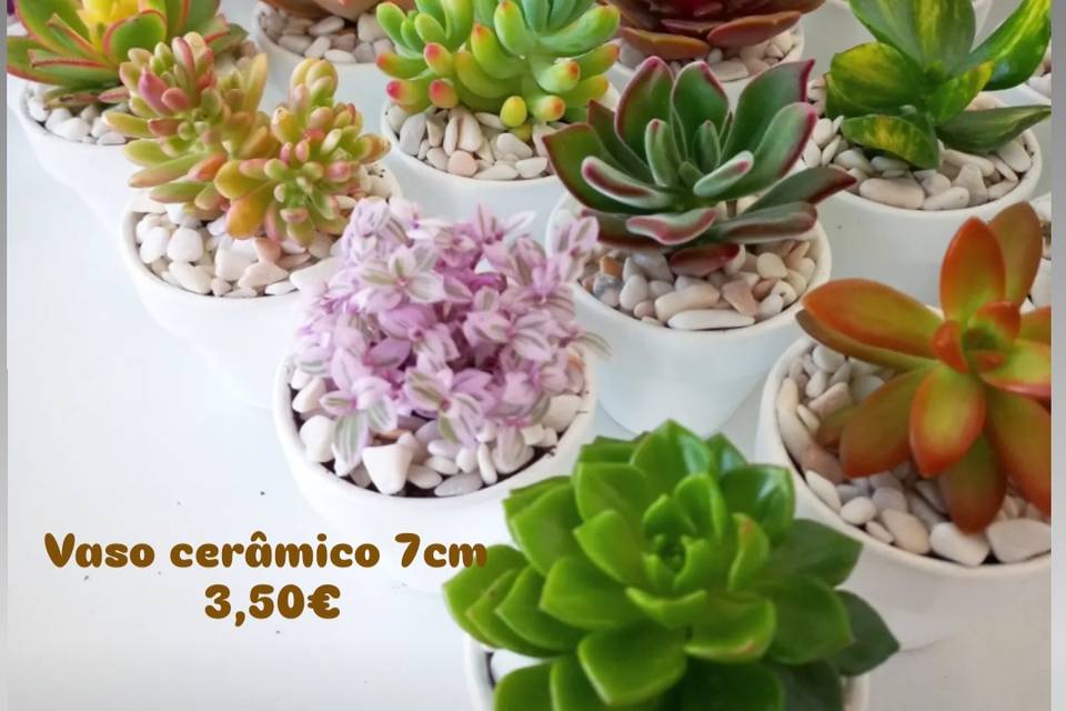Lembranças em vasinhos cerâmic