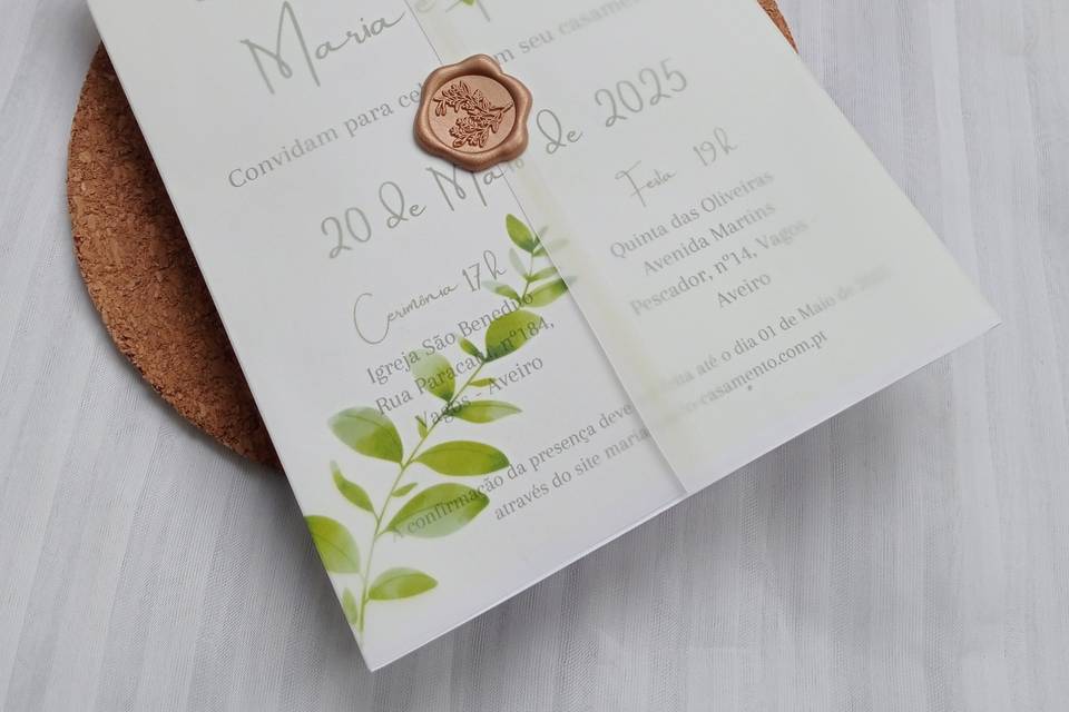 Convite folhagem