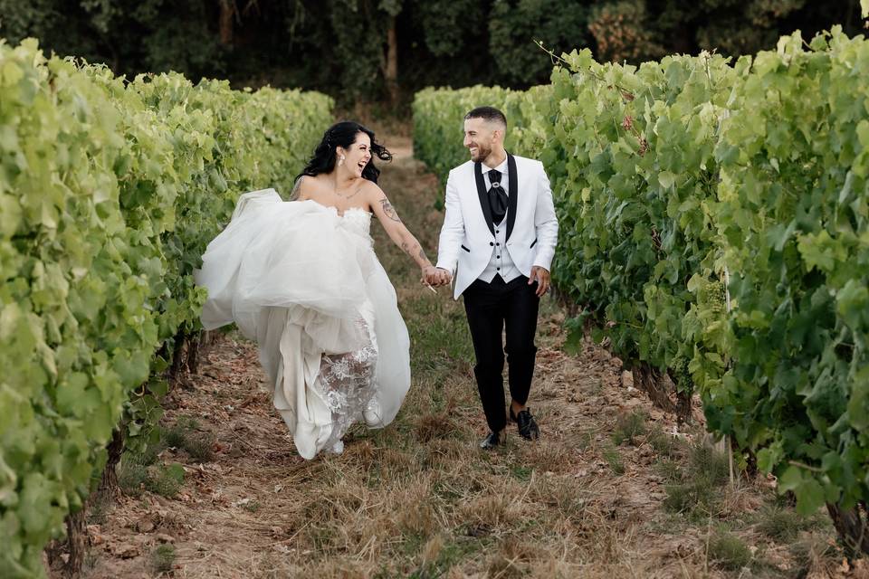 Caminhada entre vinhas