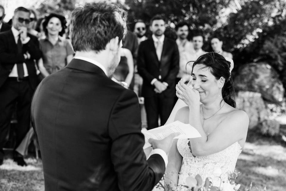 Momento emotivo da cerimónia