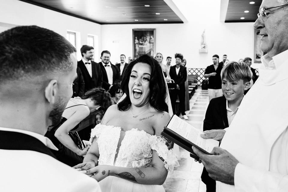 Alegria durante a cerimónia