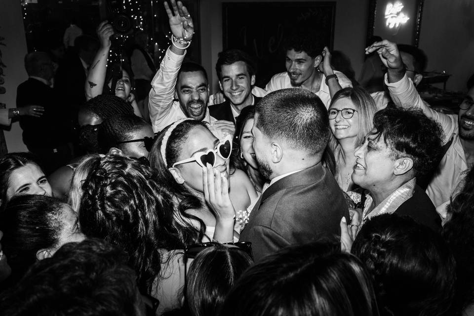 Pista com os convidados