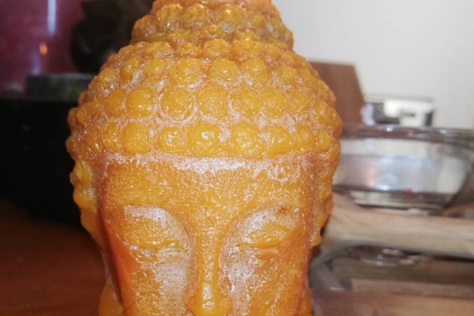Cabeça Buda em vela