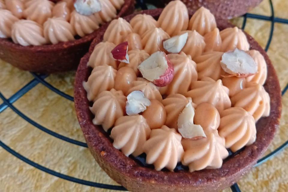 Praliné, chocolste e caramelo