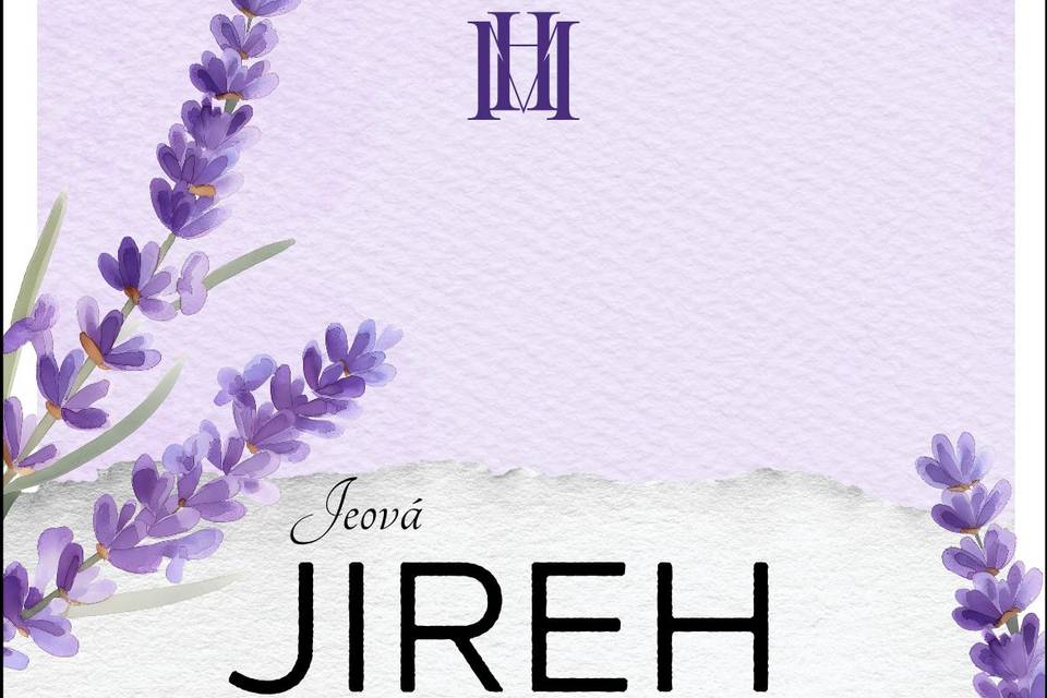 Marcador de mesa alfazema