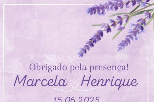 Tag lembrança alfazema