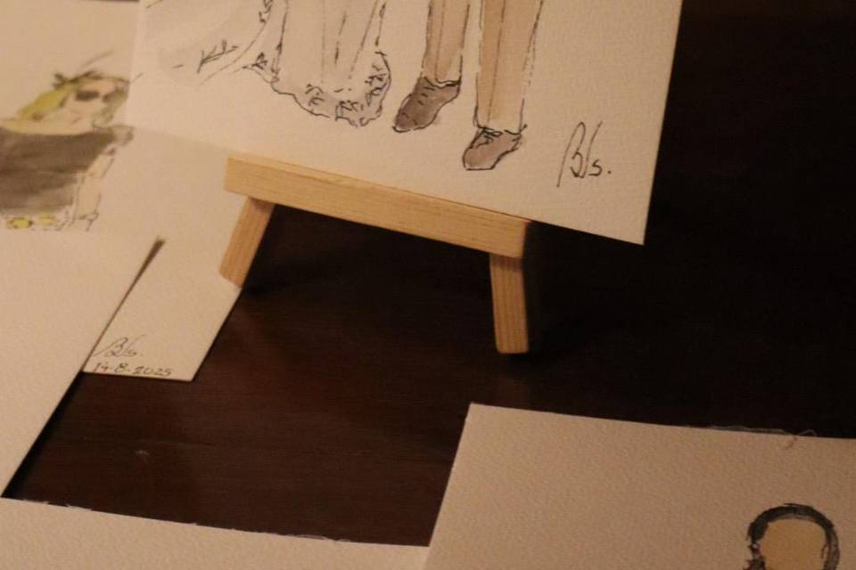 Ilustração dos noivos
