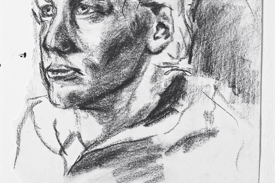 Exemplo retrato carvão