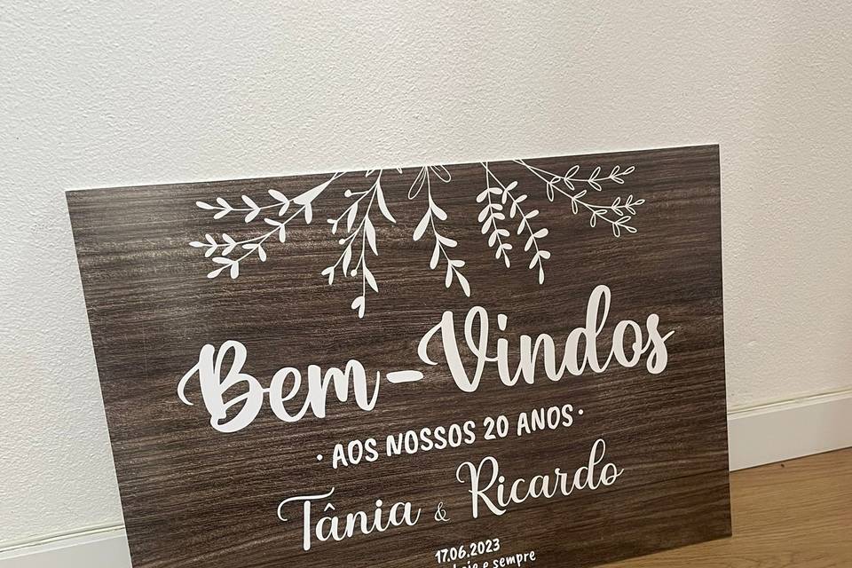 Placas boas-vindas