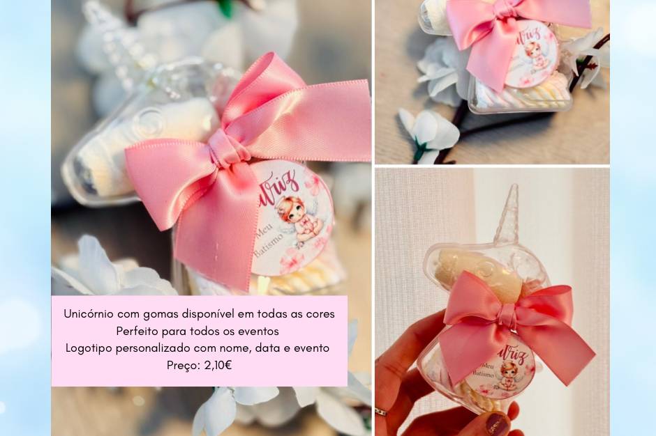 Unicórnio com gomas
