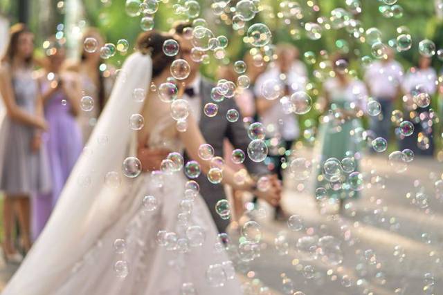Beijo entre bolhas!
