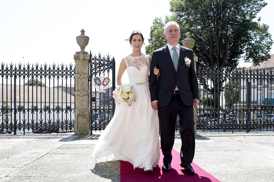 Bride and father