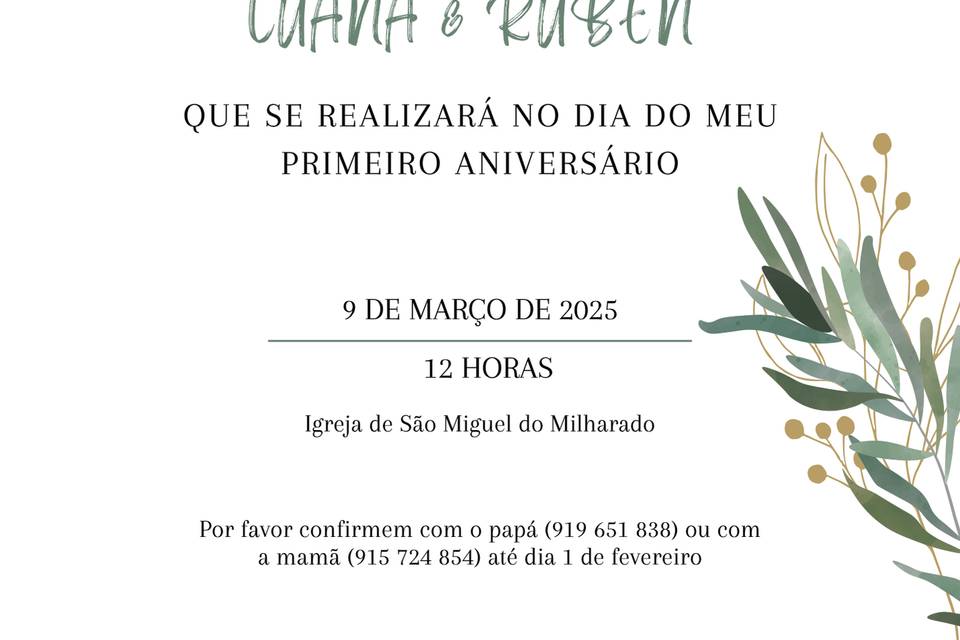 Convite de casamento