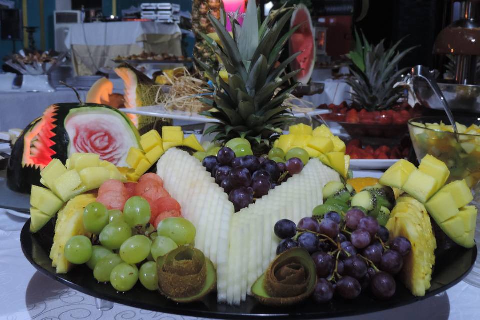 Decoração com frutas