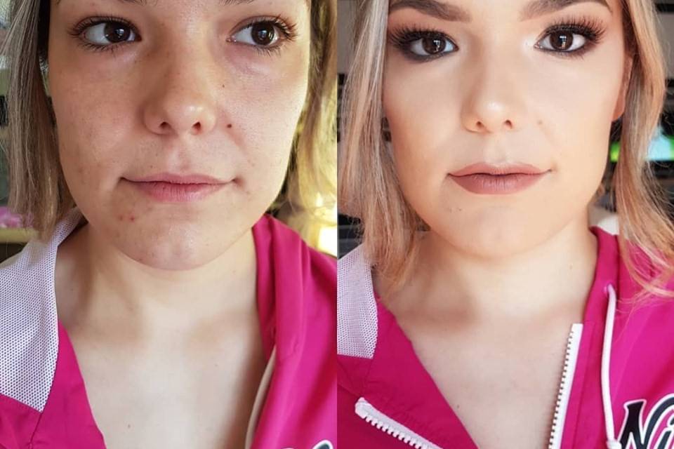 Antes e depois makeup madrinha