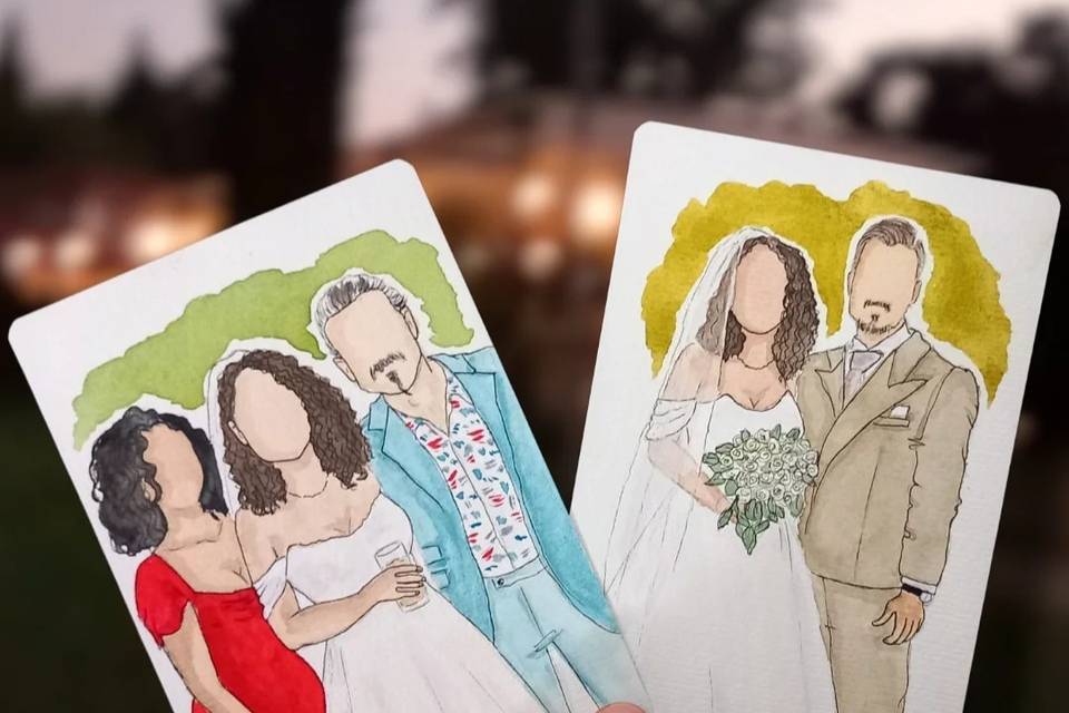 Noivos e familia