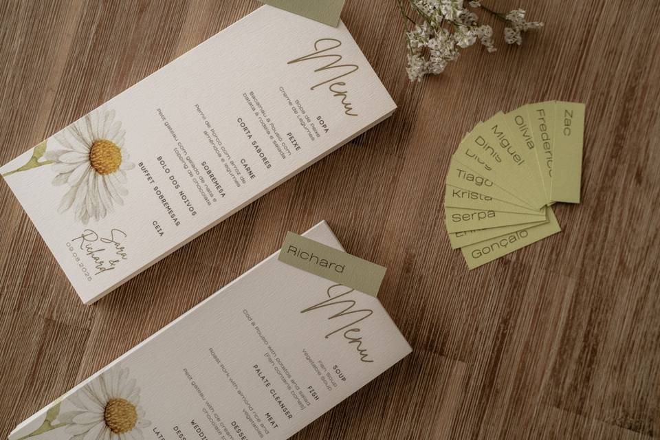 Menu e marcador lugar S&R