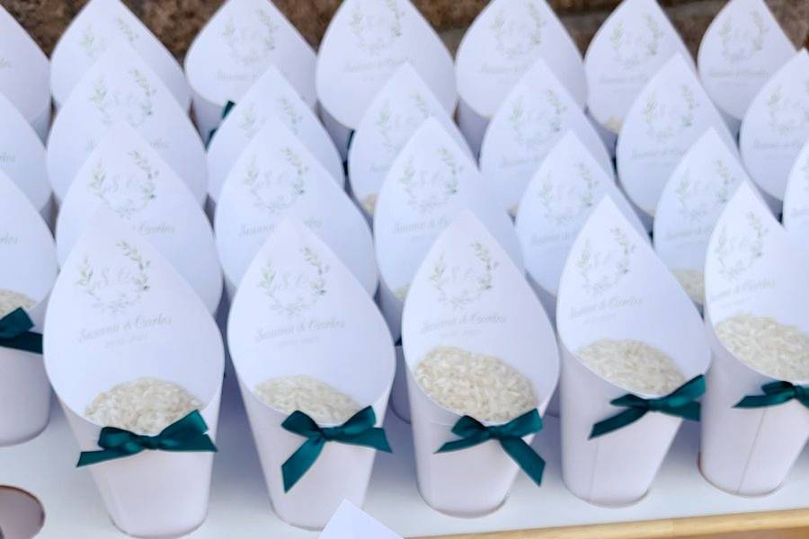 Cone de arroz personalizado