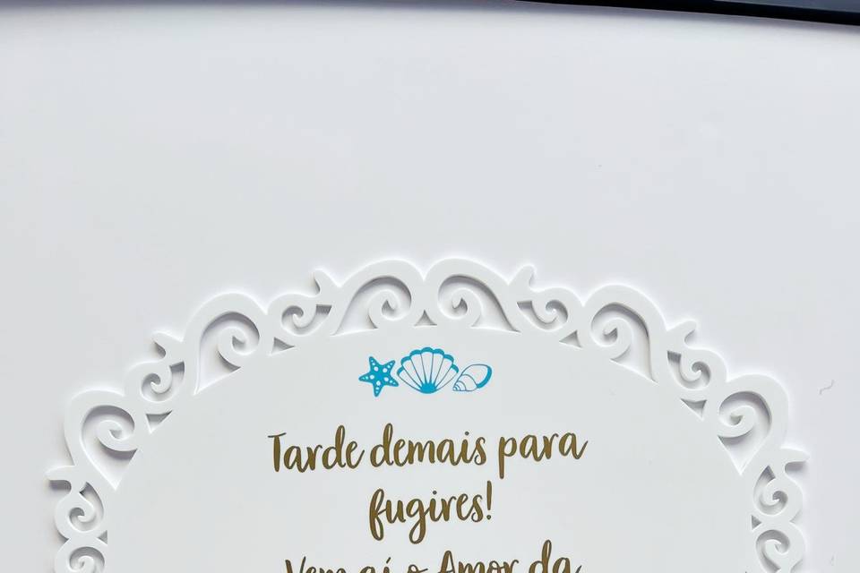 Placa entrada igreja