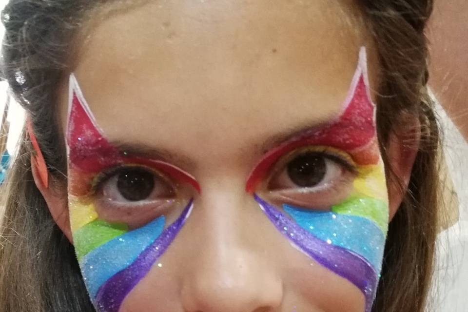Pintura facial-rainbowcatmask