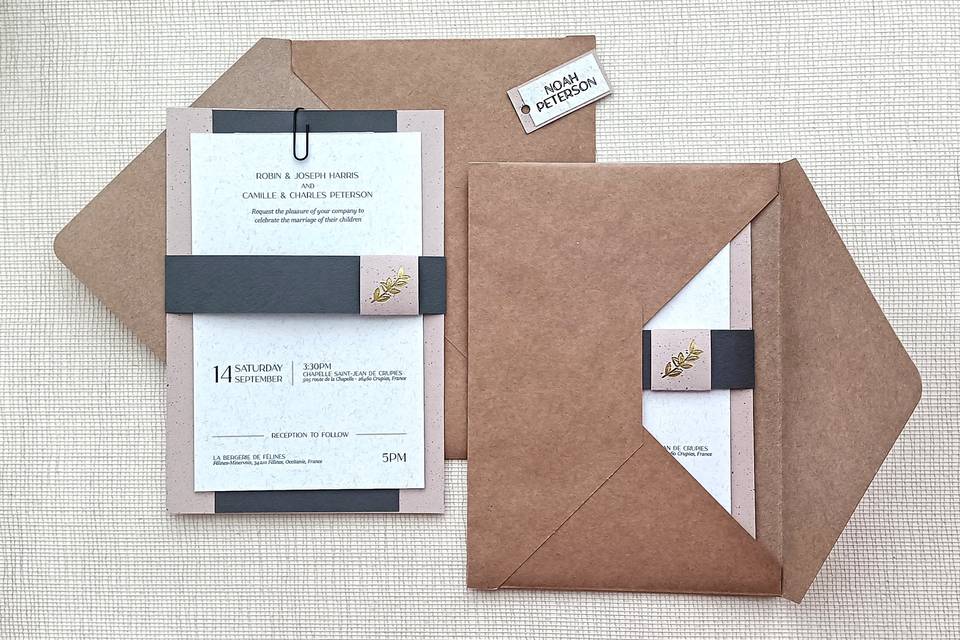 Convite personalizado - Kraft