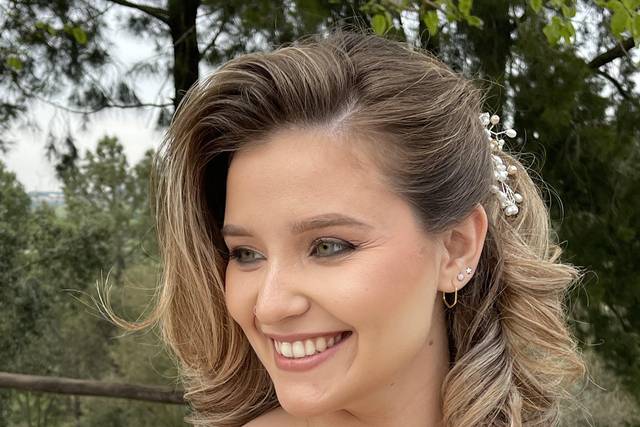 Bridal makeup and hair