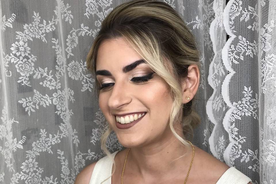 Bridal makeup and hair