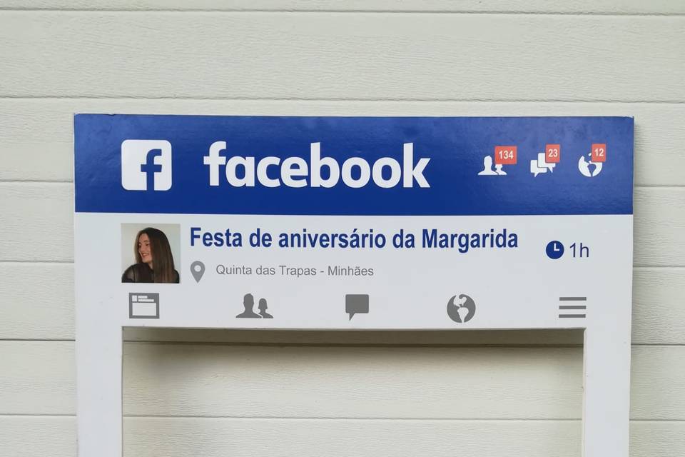 Placa facebook