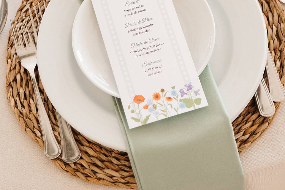 Menu de casamento