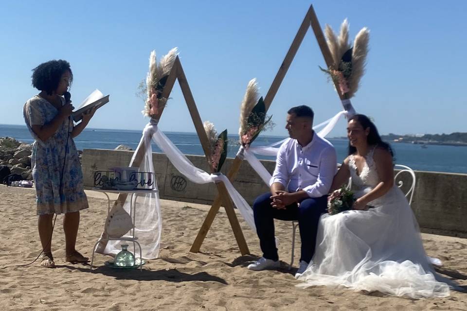 Casamento simbólico praia