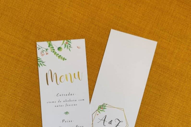 Menu de casamento