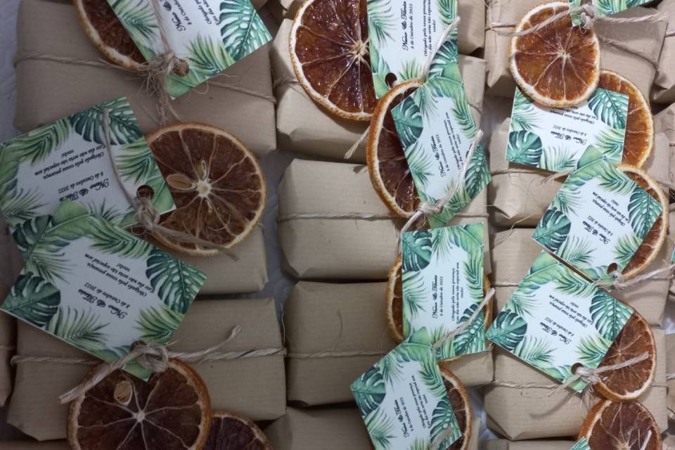 Sabonetes, kraft c/ laranja de