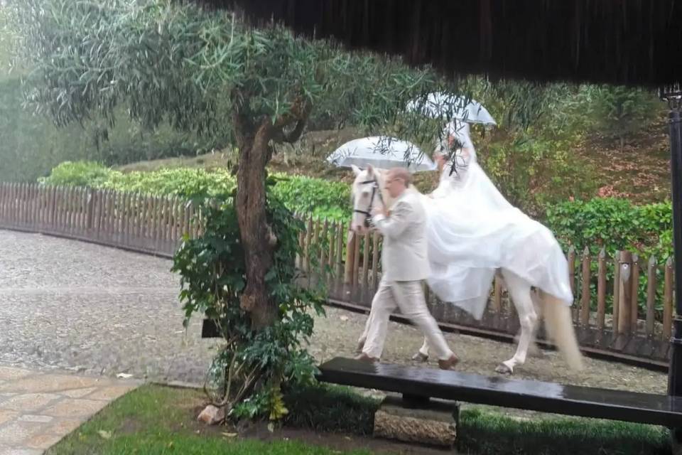 Chegada da noiva a cavalo