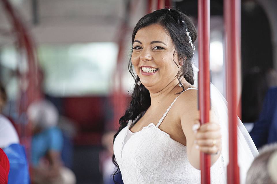 A noiva vai de autocarro