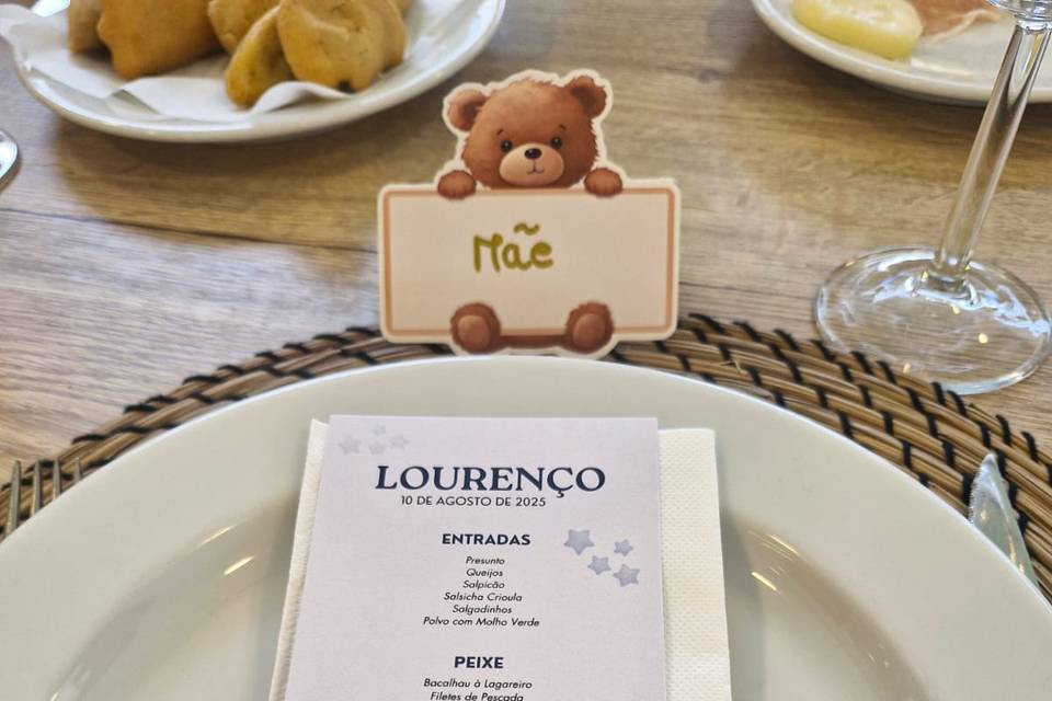 Menu | Batizado do Lourenço