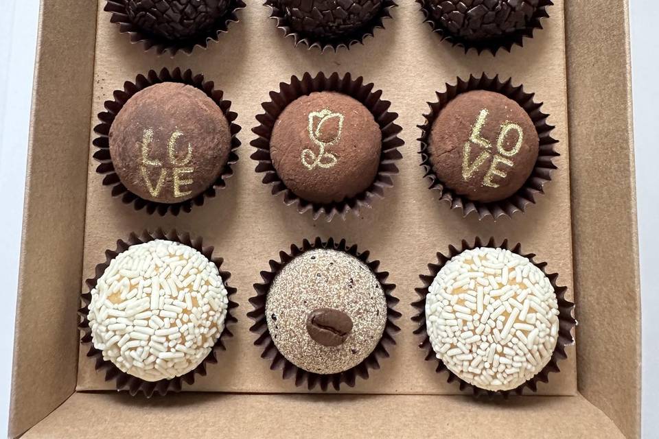 Caixas de brigadeiros