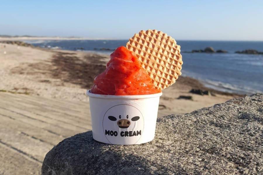 O nosso sorvete de morango