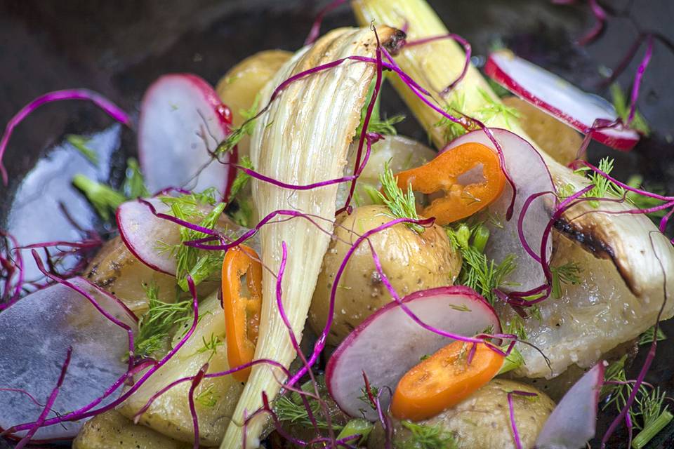 Salada de batata e funcho