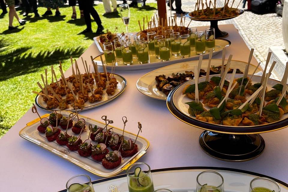 Catering vegetariano canapés