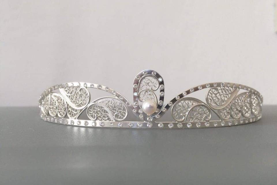 Tiara de noiva em Filigrana