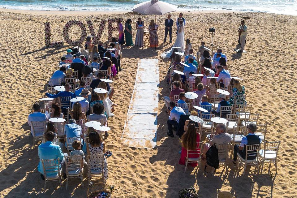 Cerimónia na praia