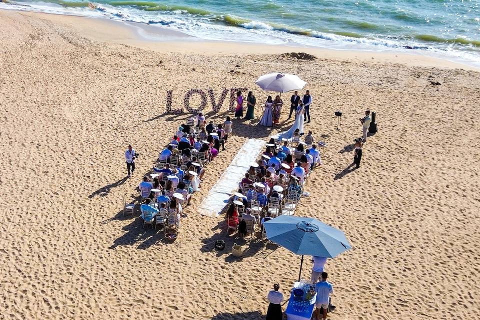 Cerimónia na praia